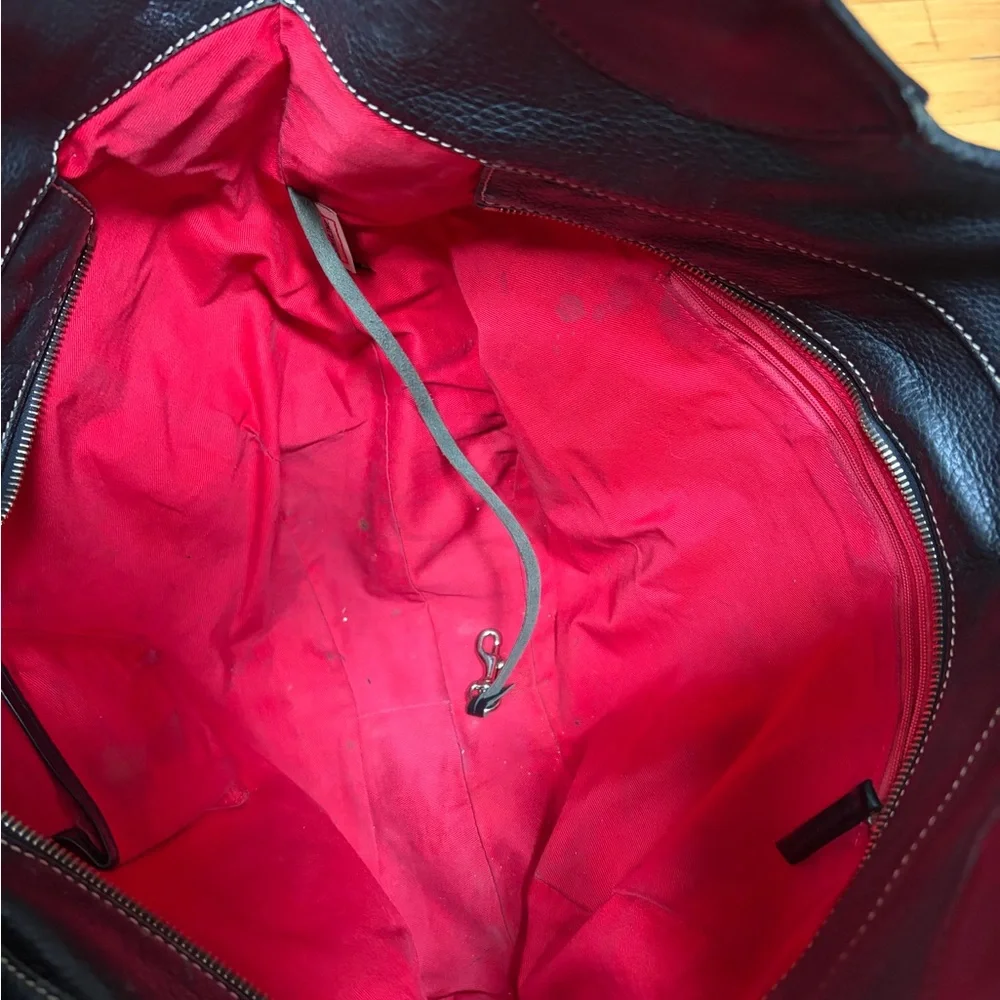 Dooney and Bourke Black Pebbled Leather Tote Bag - Picture 4 of 5